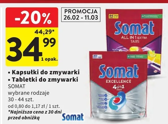 Kapsułki do zmywarki promocja w Intermarche