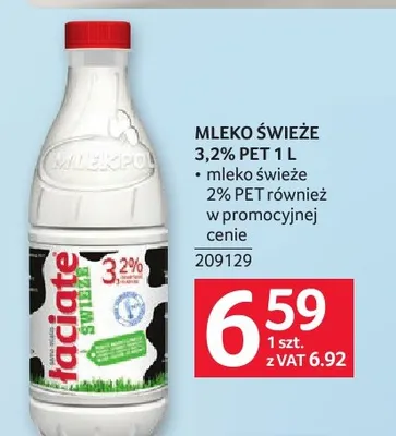 Mleko świeże Łaciate 3,2% promocja w Selgros