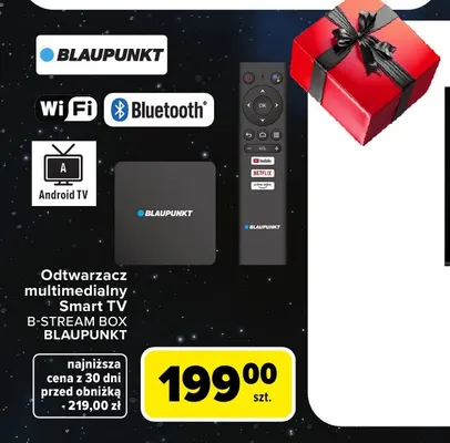 Odtwarzacz multimedialny Smart Tv B-Stream Box Blaupunkt promocja w Carrefour