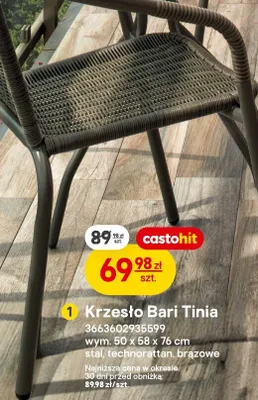 Krzesło Bari Tinia promocja w Castorama
