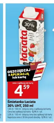Śmietanka Łaciata 30% UHT promocja w Twój Market