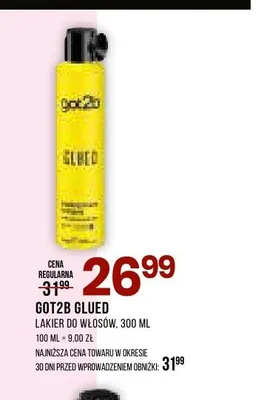 Lakier do włosów Got2b Glued promocja w Drogerie Natura