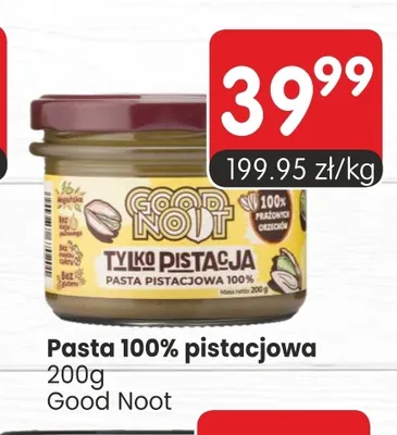 Pasta 100% pistacjowa Good Noot promocja w Market Point