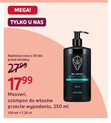 Szampon do włosów przeciw wypadaniu Masveri promocja w Rossmann