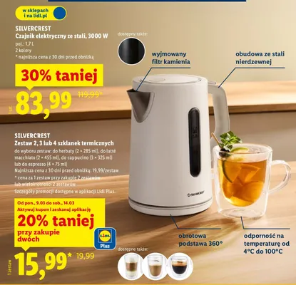 Czajnik elektryczny ze stali promocja w Lidl