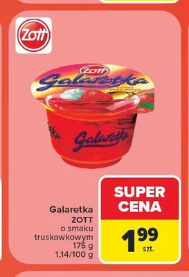 Galaretka Zott o smaku truskawkowym promocja w Carrefour