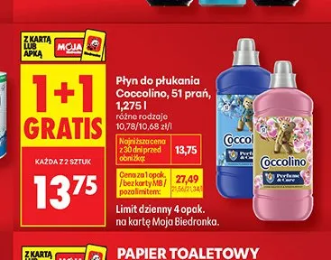 Płyn do płukania Coccolino Blue Splash promocja w Biedronka