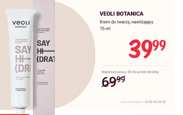 Żel do mycia twarzy nawilżający Be bio promocja w Rossmann