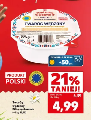 Twaróg wędzony dymem z drewna olchowego i bukowego promocja w Kaufland