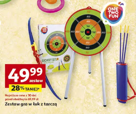Zestaw gra w łuk z tarczą promocja w Auchan