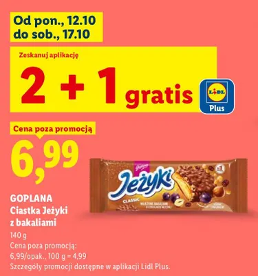 Ciastka Jeżyki z bakaliami Goplana promocja w Lidl