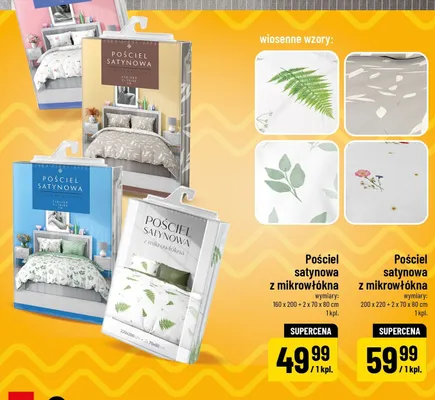 Pościel satynowa z mikrowłókna POLOmarket promocja w POLOmarket