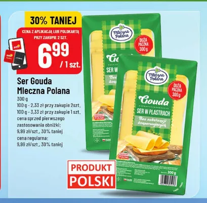 Ser Gouda Mleczna Polana promocja w POLOmarket
