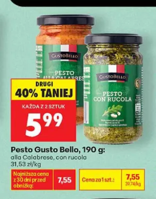 Pesto alla Calabrese Gusto Bello promocja w Biedronka