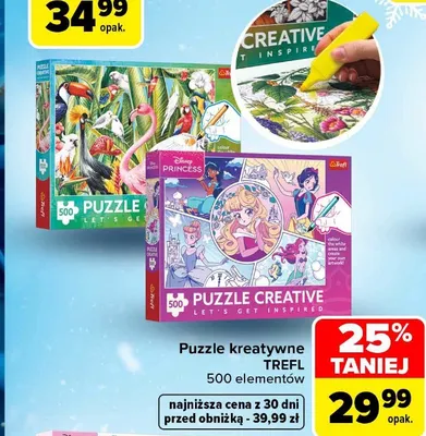 Puzzle kreatywne Trefl 500 elementów promocja w Carrefour
