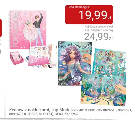 Zestaw z naklejkami Top Model promocja w Smyk