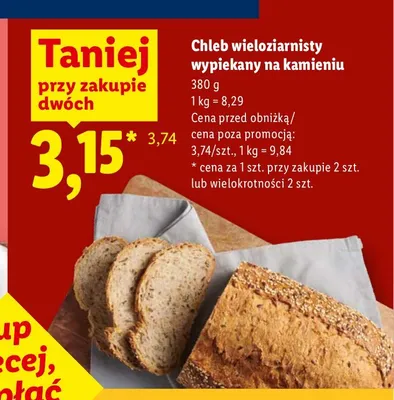 Chleb wieloziarnisty wypiekany na kamieniu promocja w Lidl