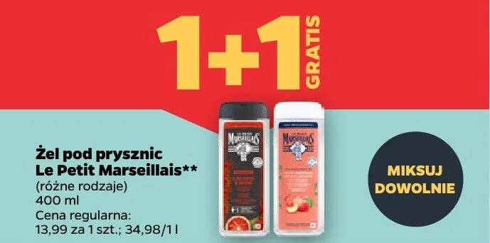 Żel pod prysznic (różne rodzaje) promocja w Netto