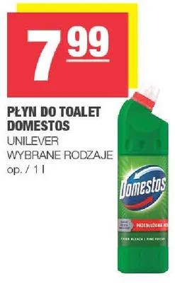 Płyn do toalet Domestos wybrane rodzaje promocja w SPAR