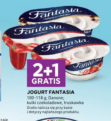 Jogurt Fantasia truskawka Danone promocja w Stokrotka