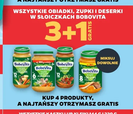 Obiadki, zupki i deserki w słoiczkach BoboVita promocja w Netto