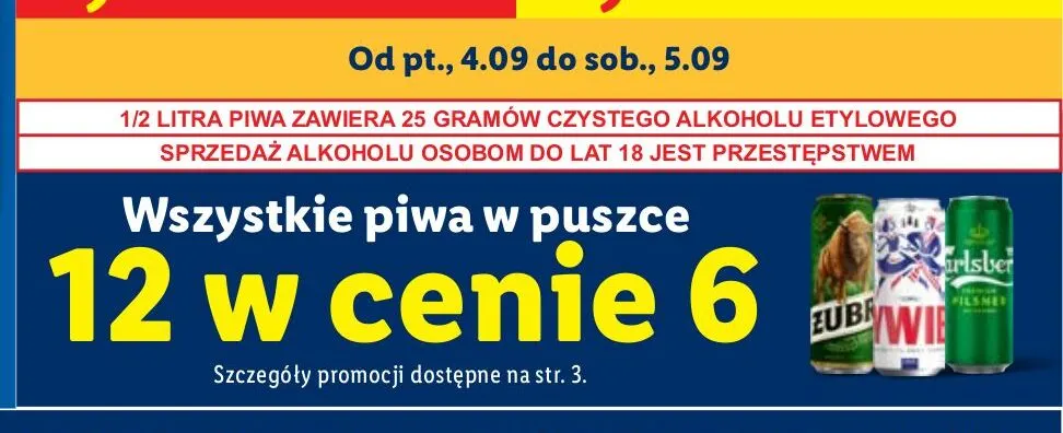 Piwo Żubr promocja w Lidl
