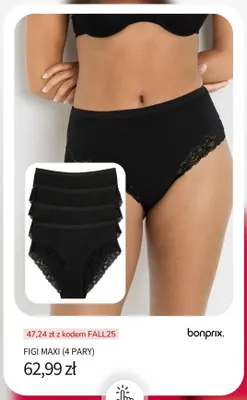 Figi maxi 4-pak Bonprix promocja w bonprix