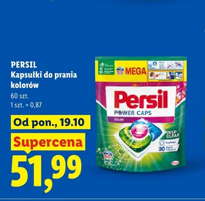 Kapsułki do prania kolorów Persil Power Caps promocja w Lidl