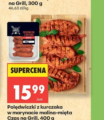 Polędwiczki z kurczaka w marynacie malina-mięta Czas na Grill promocja w Biedronka