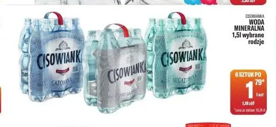 Woda mineralna Cisowianka Niegazowana promocja w Tomi Markt
