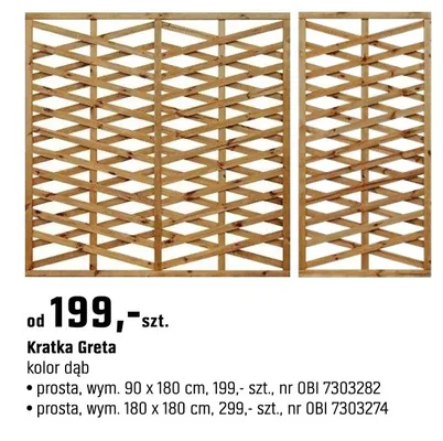 Kratka Greta kolor dąb promocja w OBI