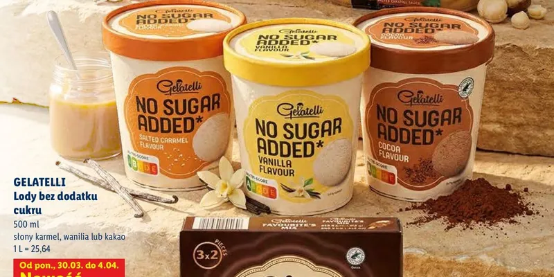 Lody bez dodatku cukru  promocja w Lidl