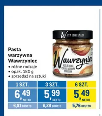 Pasta warzywna Wawrzyniec promocja w Makro