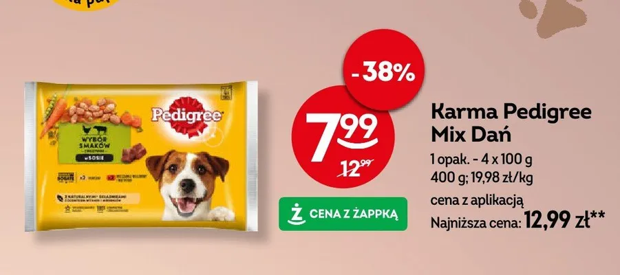 Karma dla psów Pedigree Mix Dań promocja w Żabka