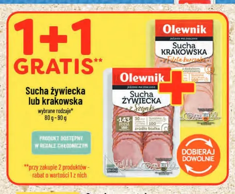Kiełbasa sucha krakowska Olewnik promocja w POLOmarket