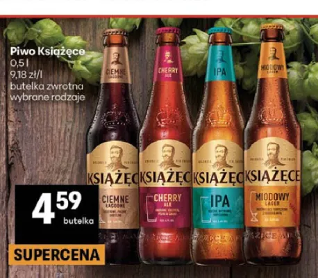 Piwo Książęce Cherry Ale promocja w Delikatesy Centrum