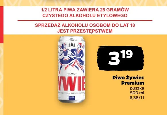 Piwo Żywiec Premium promocja w Netto