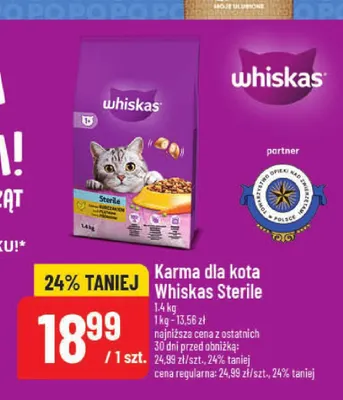Karma dla kota Whiskas Sterile promocja w POLOmarket