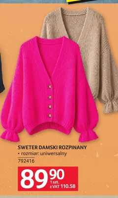 Sweter damski rozpinany promocja w Selgros