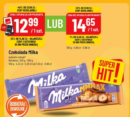 Czekolada wybrane rodzaje promocja w POLOmarket