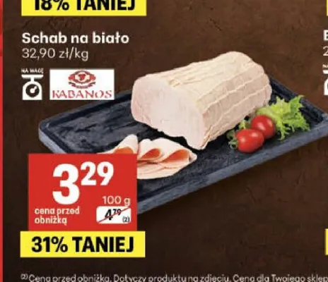 Schab na biało Kabanos promocja w Delikatesy Centrum