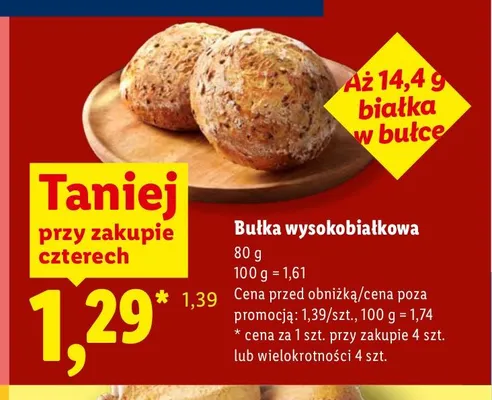Bułka wysokobiałkowa promocja w Lidl