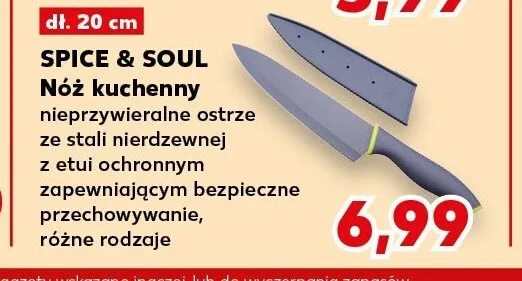 Nóż kuchenny Spice & Soul 20 cm promocja w Kaufland