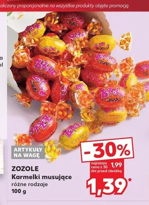 Karmelki musujące Zozole promocja w Kaufland