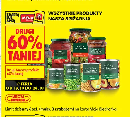 Produkty Nasza Spiżarnia promocja w Biedronka