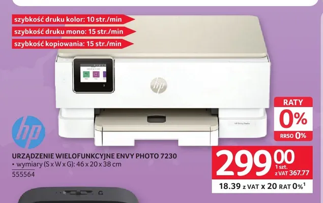 Urządzenie wielofunkcyjne Envy Photo 7230 Hp promocja w Selgros