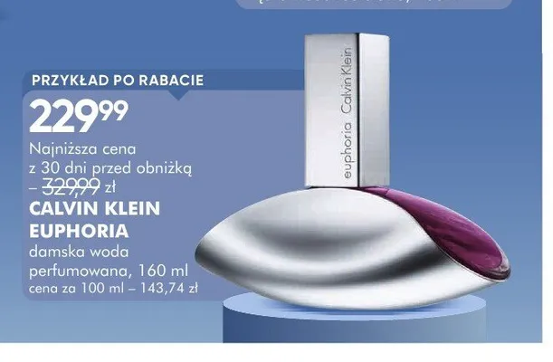 Woda perfumowana damska Calvin Klein Euphoria promocja w Super-Pharm