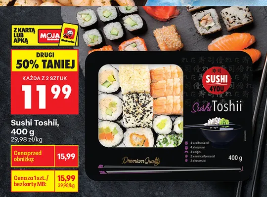 Sushi Toshii Sushi 4You promocja w Biedronka