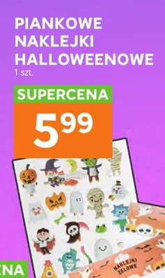 Piankowe naklejki halloweenowe promocja w Stokrotka