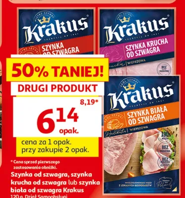 Szynka krucha od szwagra Krakus promocja w Auchan